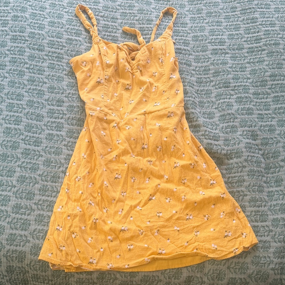 Hollister Yellow Floral Sundress